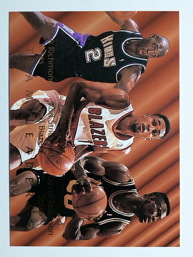 1994-95 Fleer Team Leaders #8 Rod Strickland/Mitch Richmond/David Robinson