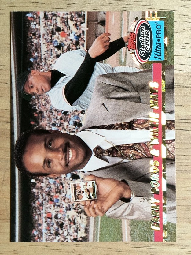 1993 Stadium Club Ultra-Pro #8 Barry Bonds/Willie Mays