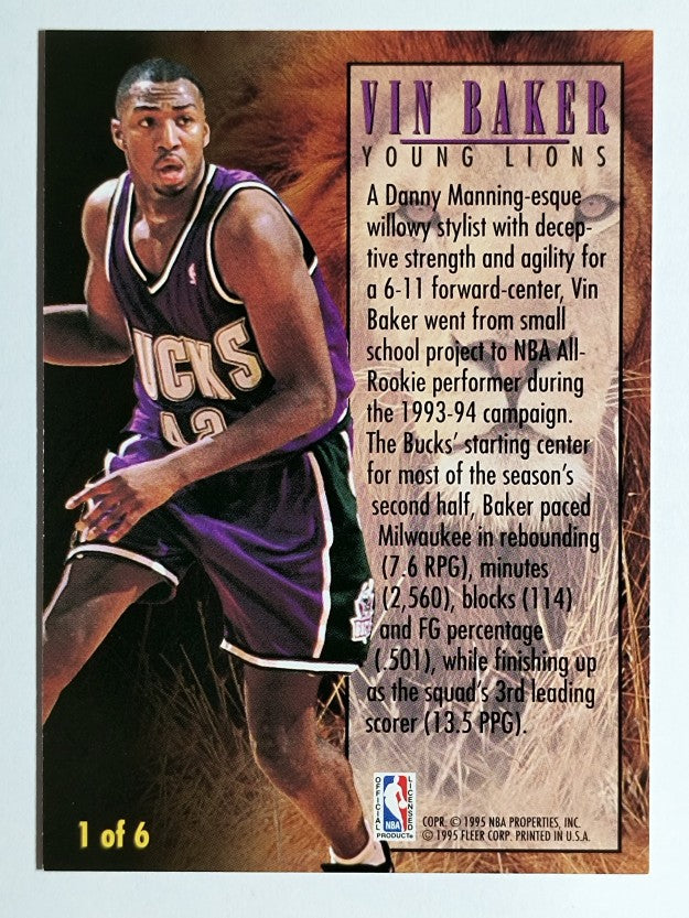1994-95 Fleer Young Lions #1 Vin Baker