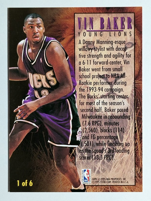 1994-95 Fleer Young Lions #1 Vin Baker