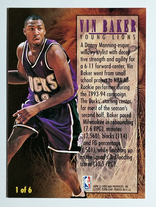 1994-95 Fleer Young Lions #1 Vin Baker