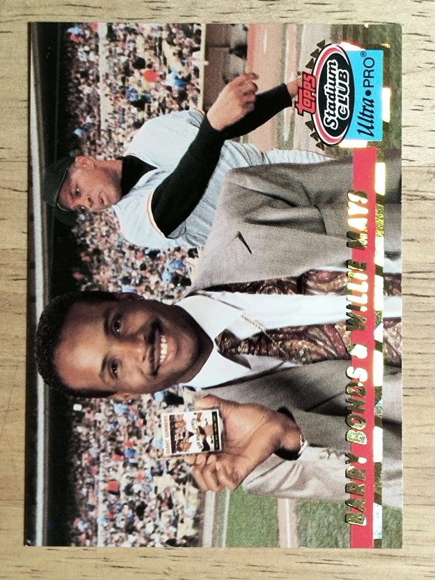 1993 Stadium Club Ultra-Pro #8 Barry Bonds/Willie Mays