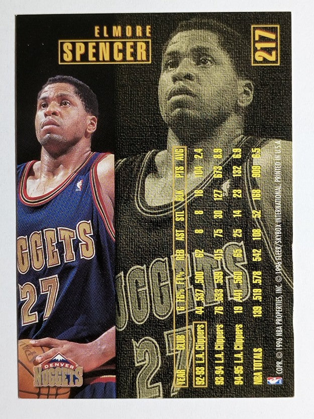 1995-96 Fleer #217 Elmore Spencer