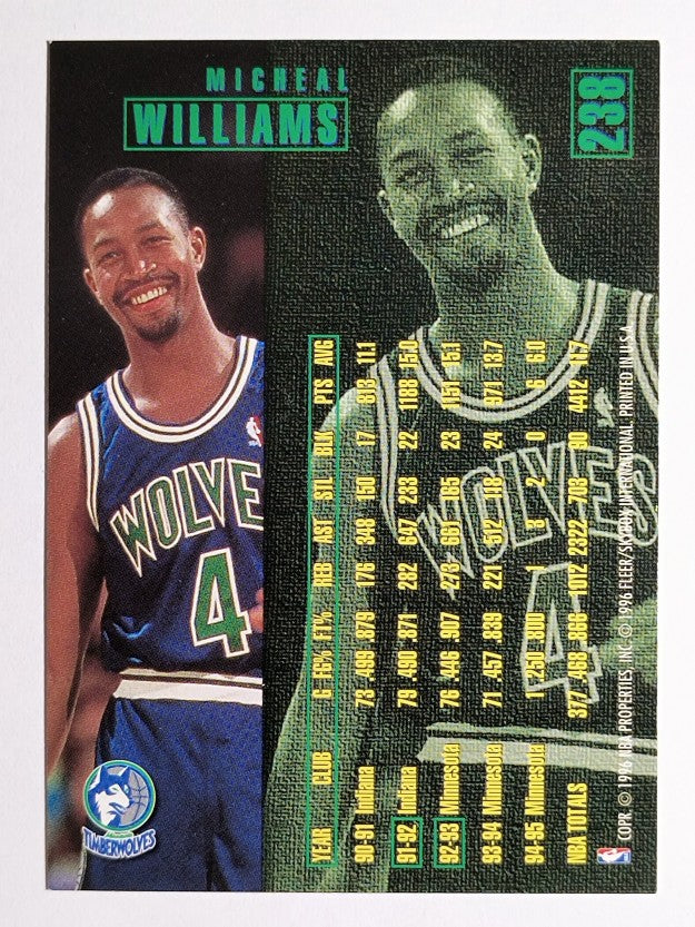 1995-96 Fleer #238 Micheal Williams
