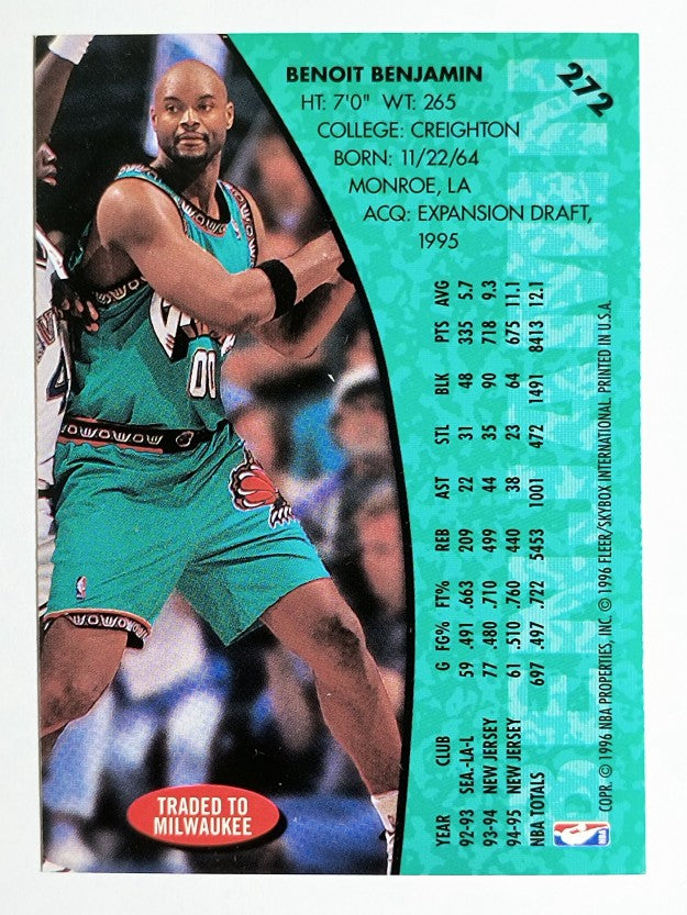 1995-96 Fleer #272 Benoit Benjamin ET