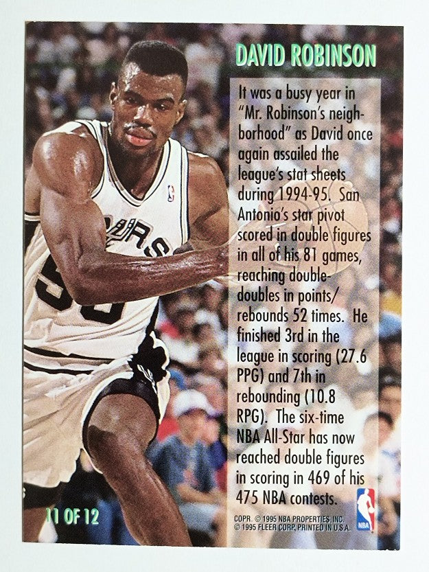 1995-96 Fleer Double Doubles #11 David Robinson
