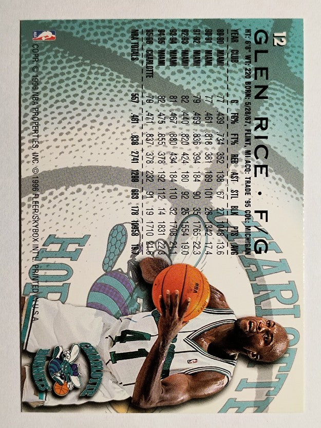 1996-97 Fleer #12 Glen Rice