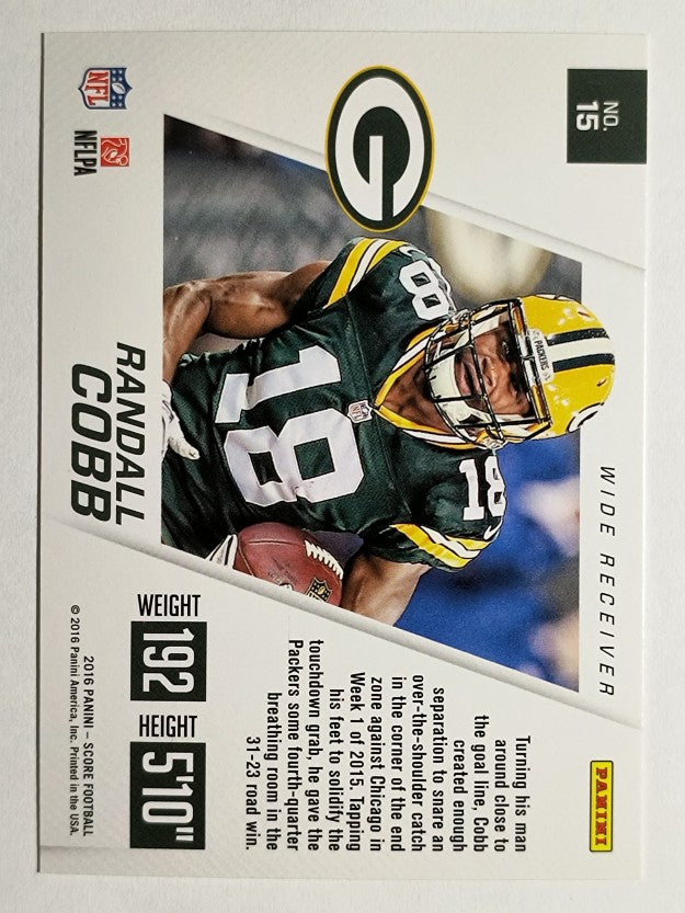 2016 Score Toe the Line Red #15 Randall Cobb