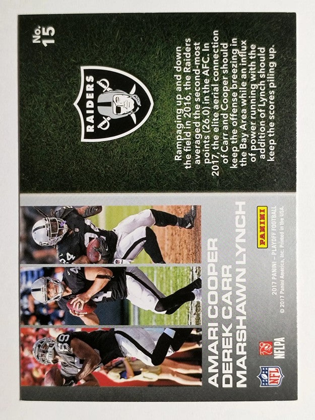 2017 Playoff Flea Flicker #15 Amari Cooper/Derek Carr/Marshawn Lynch