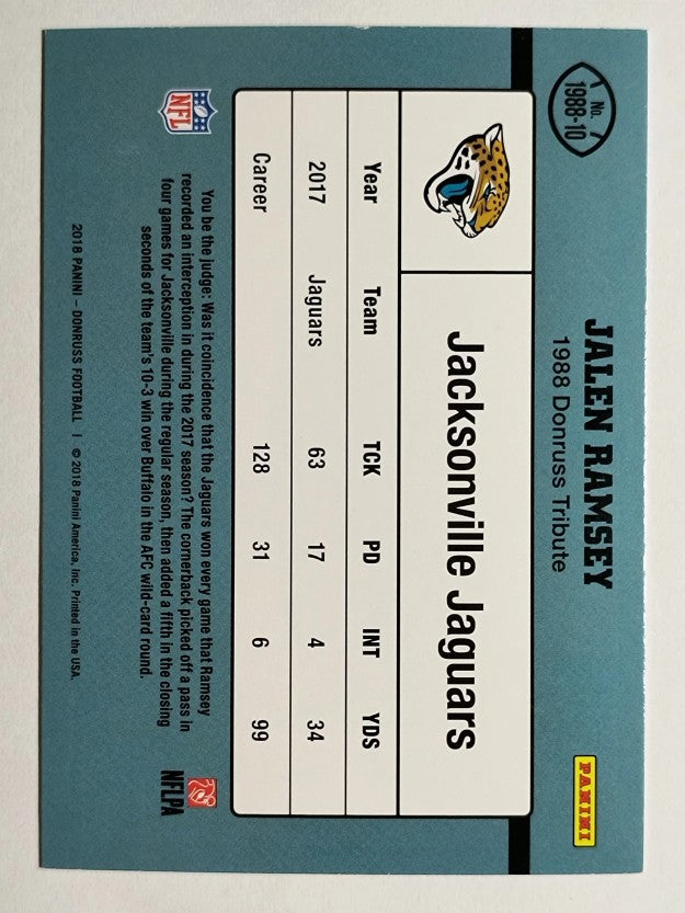 2018 Donruss '88 Tribute #10 Jalen Ramsey