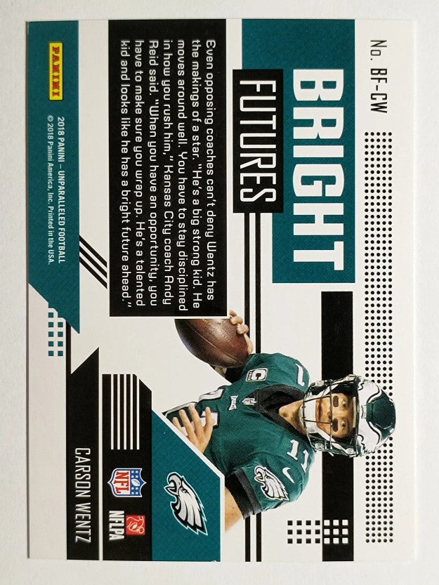 2018 Panini Unparalleled Bright Futures #10 Carson Wentz