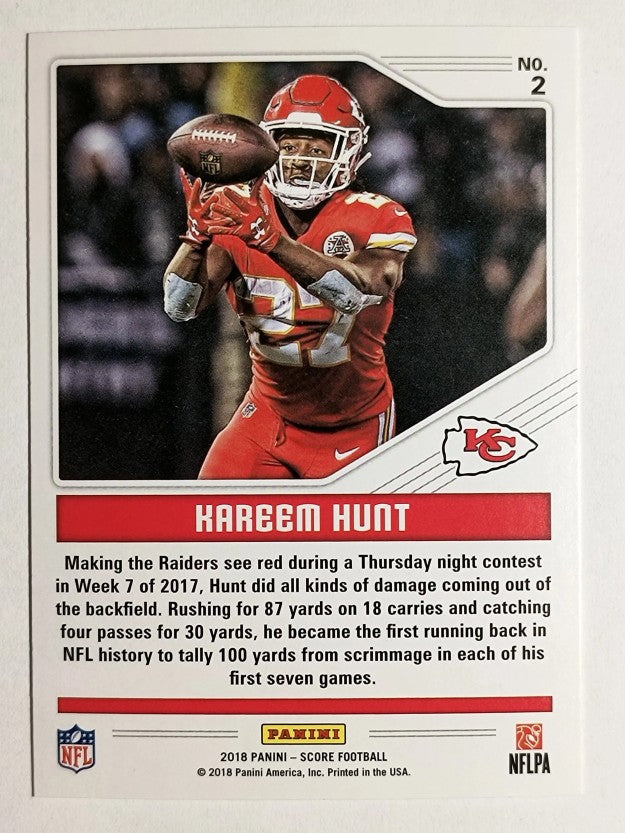 2018 Score Color Rush #2 Kareem Hunt
