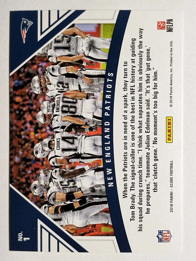 2018 Score Huddle Up #1 New England Patriots