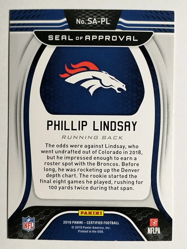 2019 Certified Seal of Approval #8 Phillip Lindsay
