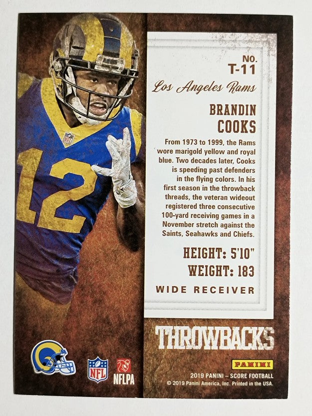 2019 Score Throwbacks #11 Brandin Cooks