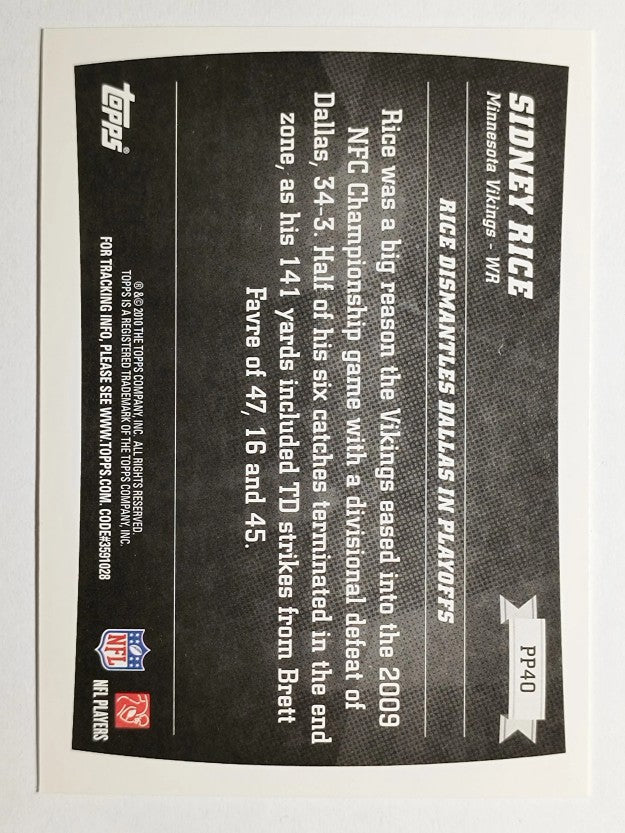 2010 Topps Peak Performance #PP40 Sidney Rice