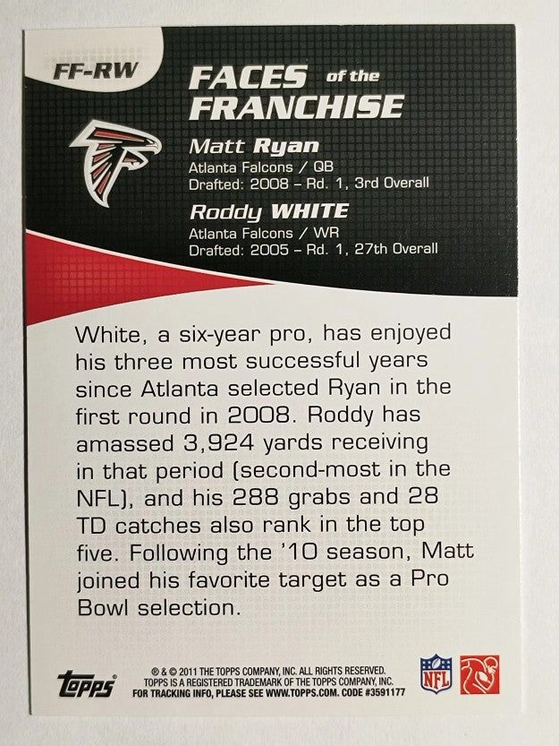 2011 Topps Faces of the Franchise #RW Matt Ryan/Roddy White