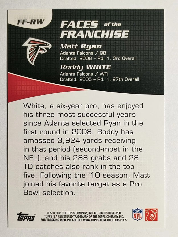 2011 Topps Faces of the Franchise #RW Matt Ryan/Roddy White