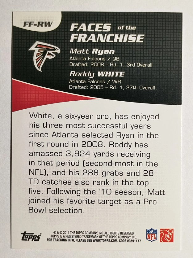 2011 Topps Faces of the Franchise #RW Matt Ryan/Roddy White