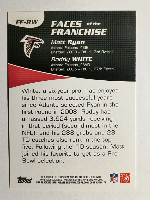 2011 Topps Faces of the Franchise #RW Matt Ryan/Roddy White