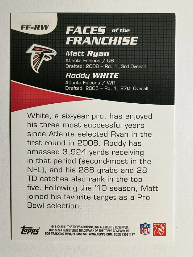 2011 Topps Faces of the Franchise #RW Matt Ryan/Roddy White