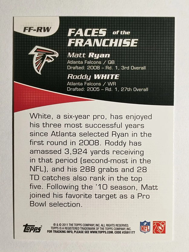 2011 Topps Faces of the Franchise #RW Matt Ryan/Roddy White
