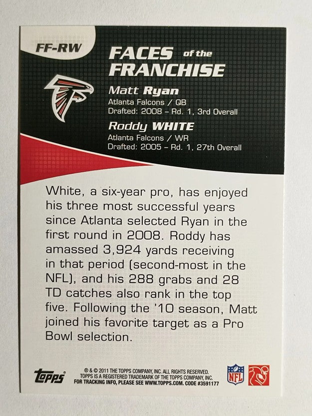 2011 Topps Faces of the Franchise #RW Matt Ryan/Roddy White