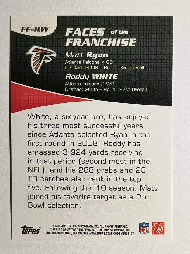 2011 Topps Faces of the Franchise #RW Matt Ryan/Roddy White