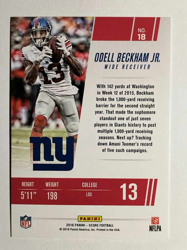 2016 Score Franchise #18 Odell Beckham Jr.