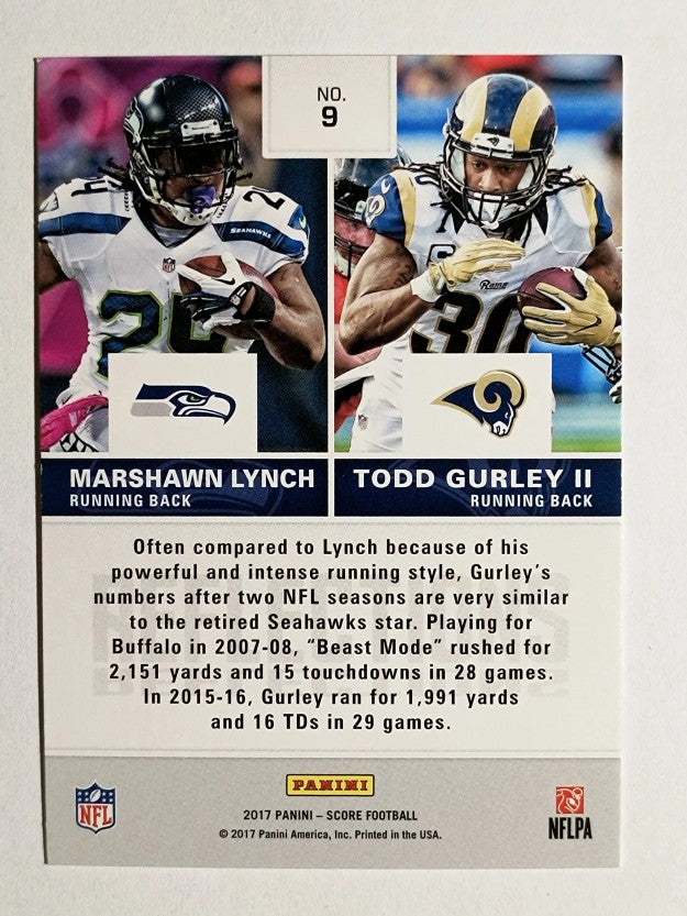 2017 Score Reflections #9 Marshawn Lynch/Todd Gurley II
