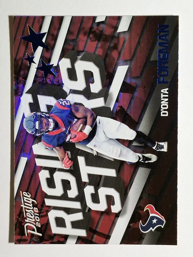 2018 Prestige Rising Stars Xtra Points Blue #12 D'Onta Foreman