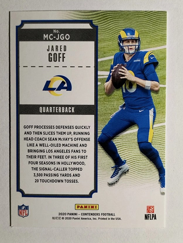 2020 Panini Contenders MVP Contenders #13 Jared Goff