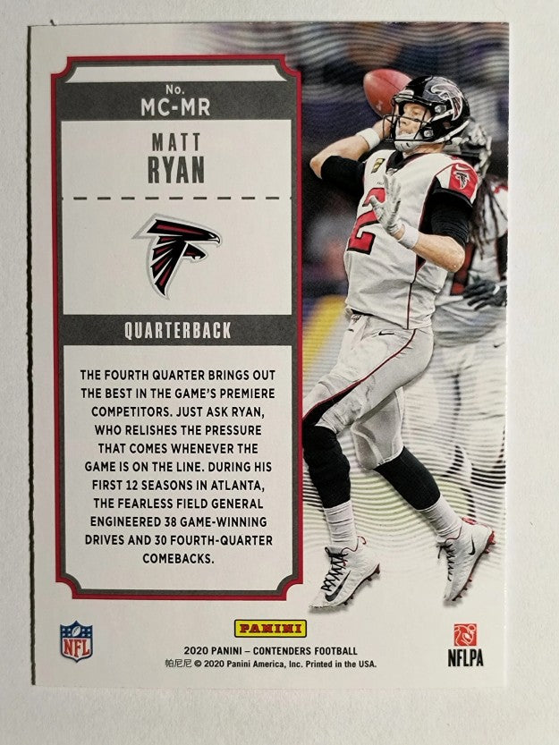 2020 Panini Contenders MVP Contenders #25 Matt Ryan