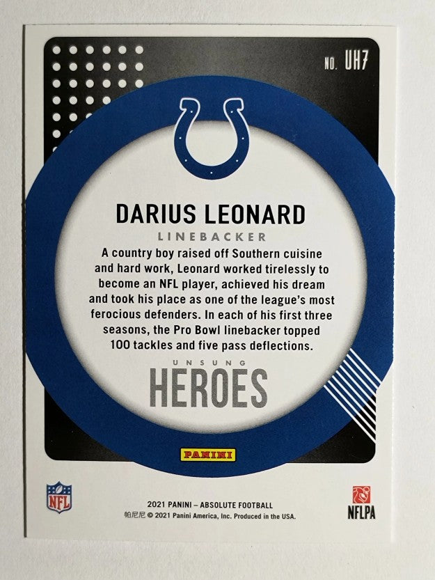2021 Absolute Unsung Heroes #7 Darius Leonard