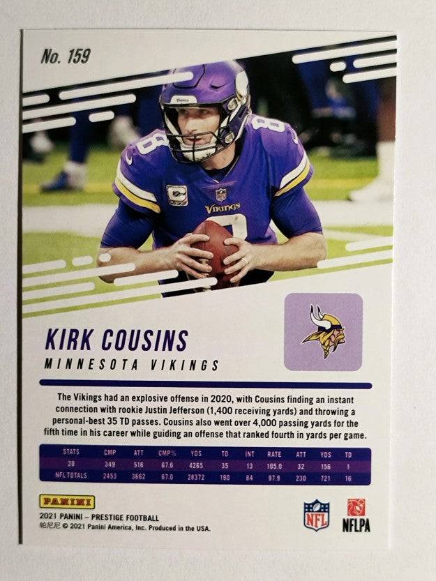 2021 Prestige Xtra Points Astral #159 Kirk Cousins