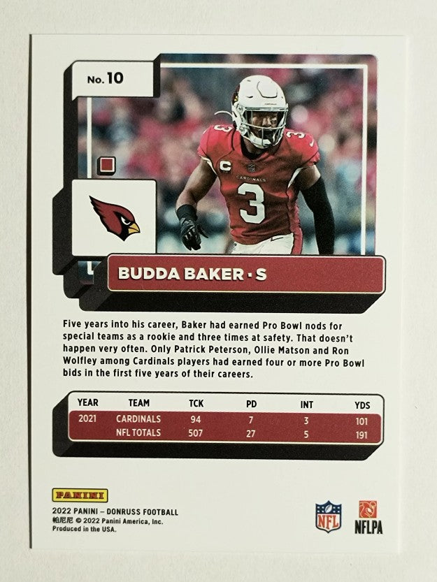 2022 Donruss Press Proof Yellow #10 Budda Baker