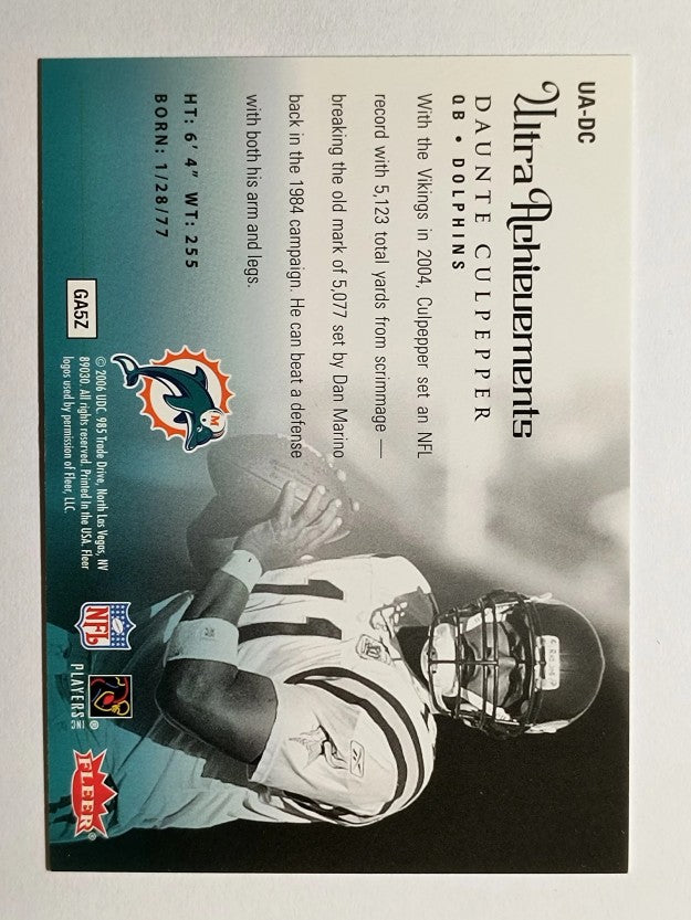 2006 Ultra Achievements #UADC Daunte Culpepper
