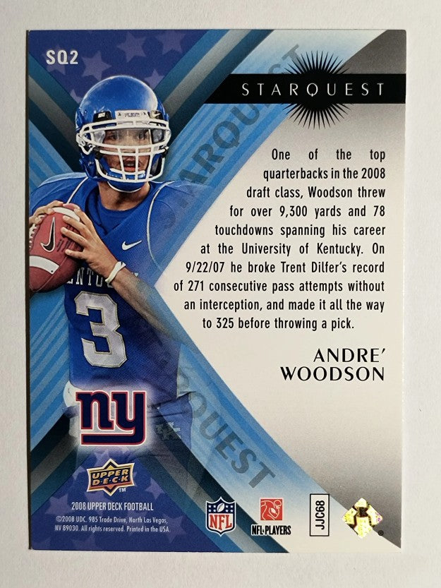 2008 Upper Deck StarQuest Rainbow Blue #SQ2 Andre Woodson