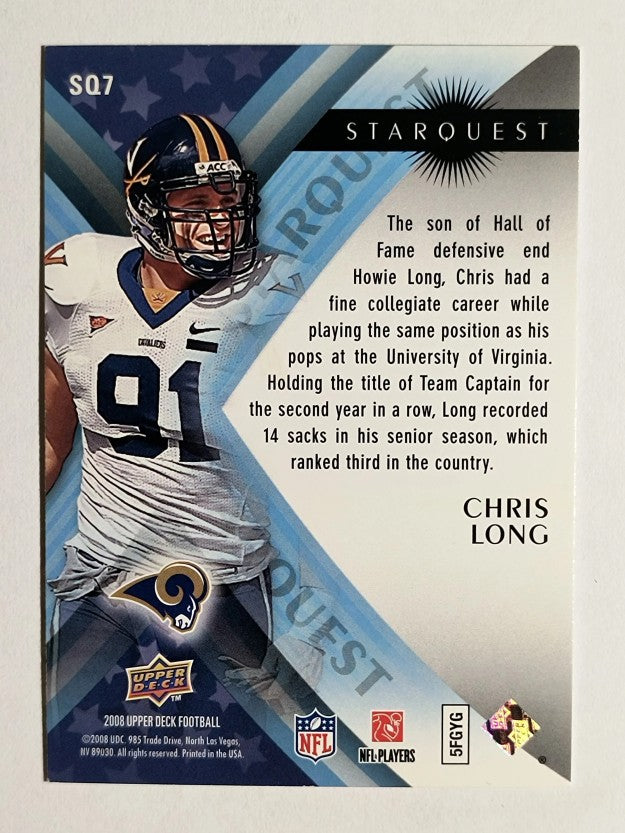 2008 Upper Deck StarQuest Rainbow Blue #SQ7 Chris Long