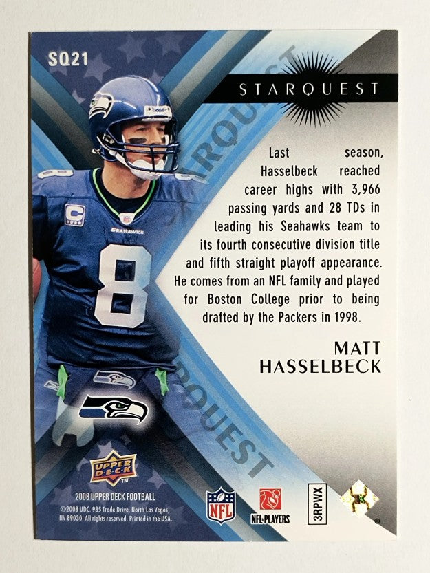 2008 Upper Deck StarQuest Rainbow Blue #SQ21 Matt Hasselbeck