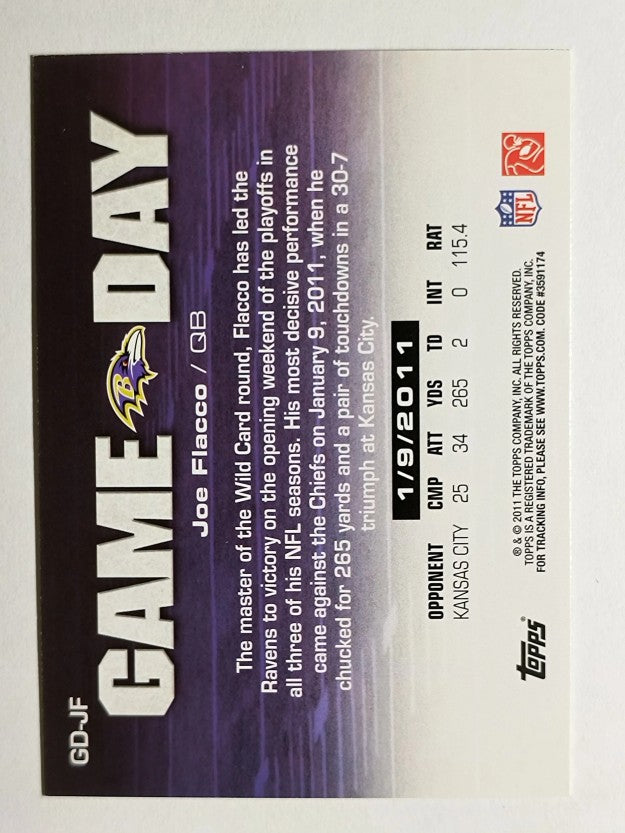 2011 Topps Game Day #GDJF Joe Flacco