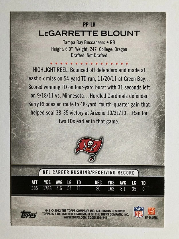 2012 Topps Prolific Playmakers #PPLB LeGarrette Blount