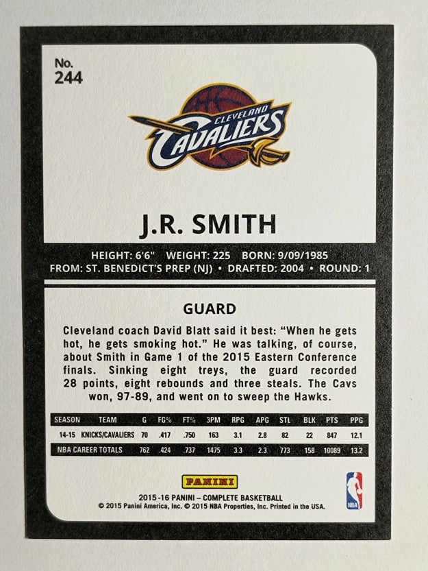 2015-16 Panini Complete #244 J.R. Smith