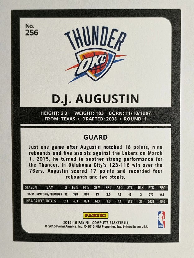 2015-16 Panini Complete #256 D.J. Augustin