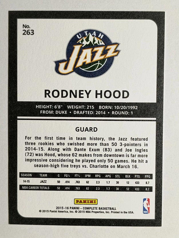2015-16 Panini Complete #263 Rodney Hood
