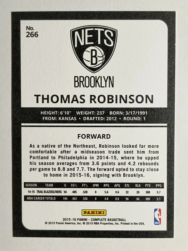 2015-16 Panini Complete #266 Thomas Robinson