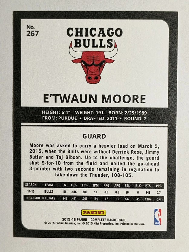 2015-16 Panini Complete #267 E'Twaun Moore
