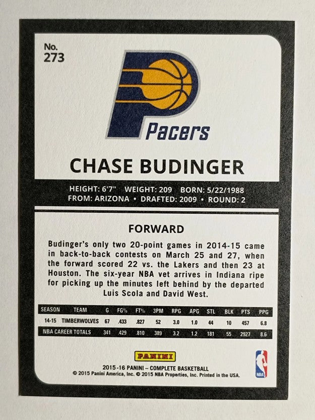 2015-16 Panini Complete #273 Chase Budinger