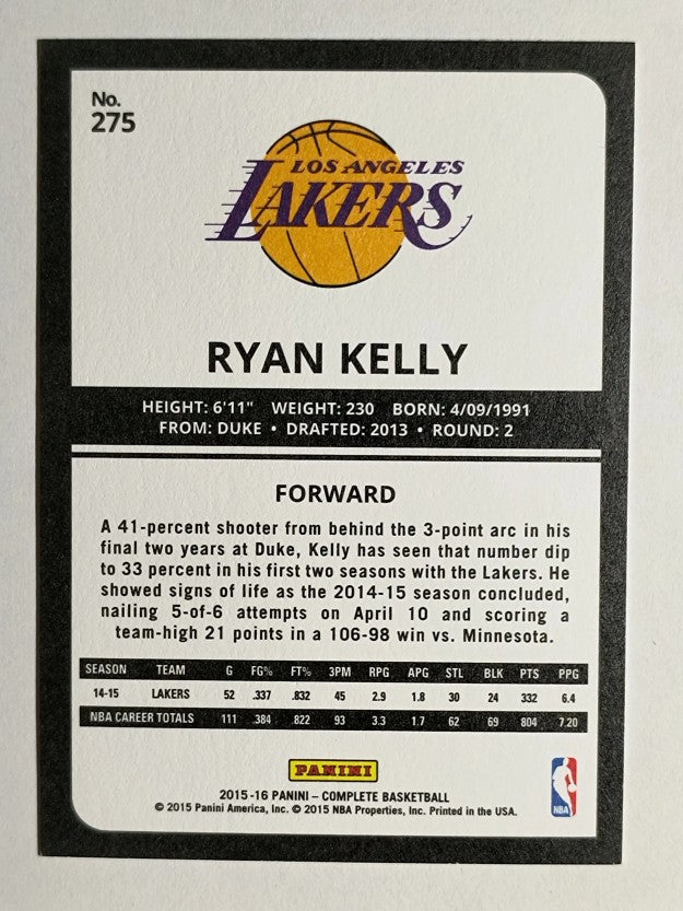 2015-16 Panini Complete #275 Ryan Kelly