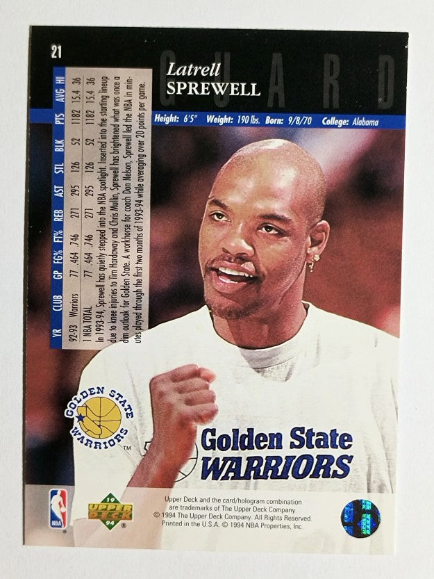 1993-94 Upper Deck SE #21 Latrell Sprewell